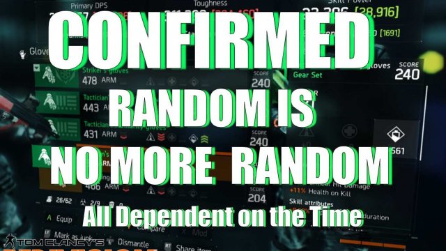 The Division | CONFIRMED: The RNG for opening sealed caches are dependent on the time..!!