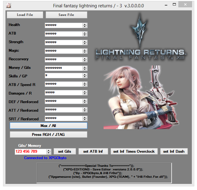 v3][Lightning Returns FF XIII Save Editor ][Team XPG ] | XPG Gaming  Community